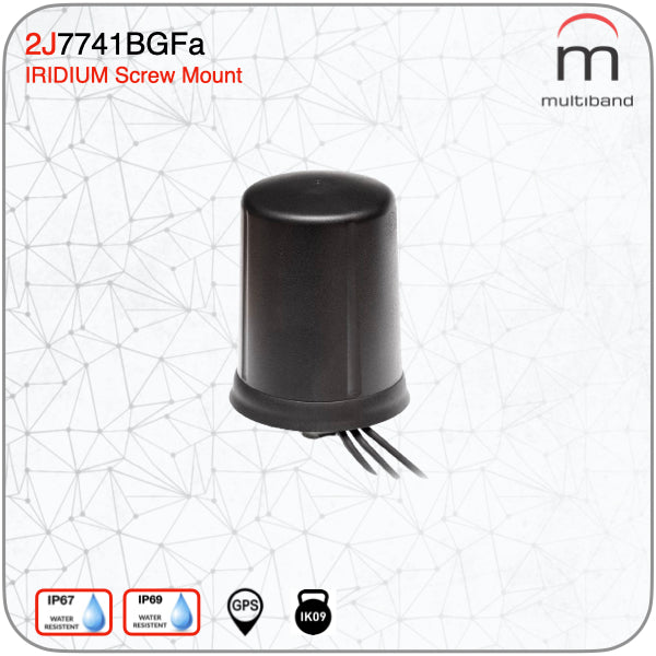 2J7741BGFa CELLULAR/LTE MIMO and GNSS SCREW MOUNT ANTENNA